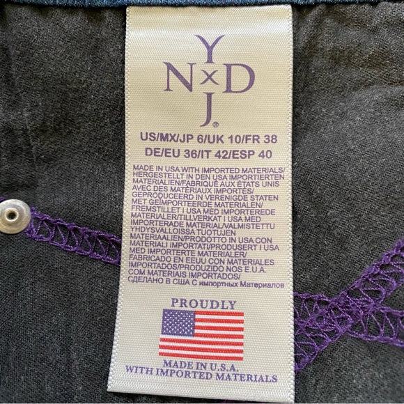 NYDJ Lift Tuck Technology Annabelle Skinny Boyfriend Cuffed Hem Jeans Size 6 - Picture 13 of 14